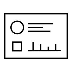 Line drawing of a UI for a platform dashboard