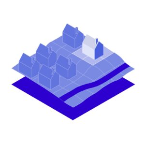 Diagram of houses on a grid