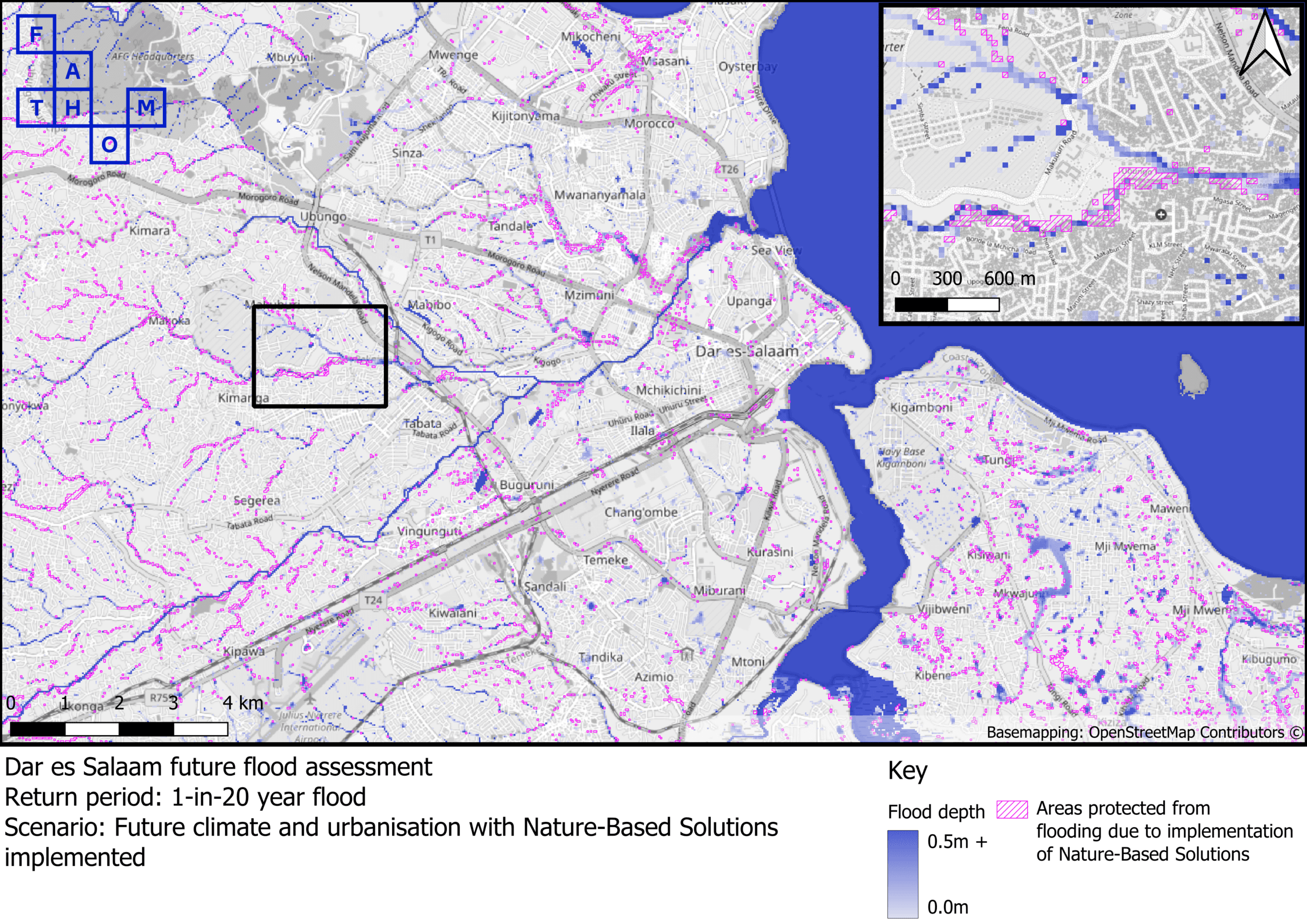 Dar es Salaam future flood assessment with implementation of Nature-Based Solutions