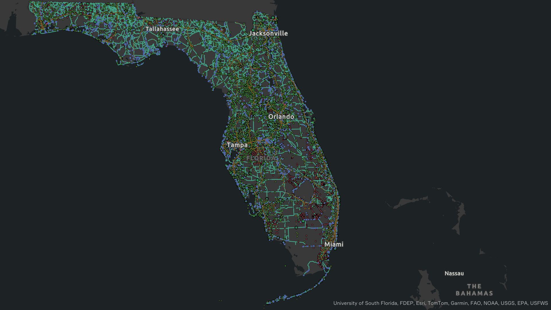 Florida Department of Environmental Protection - Florida critical asset map