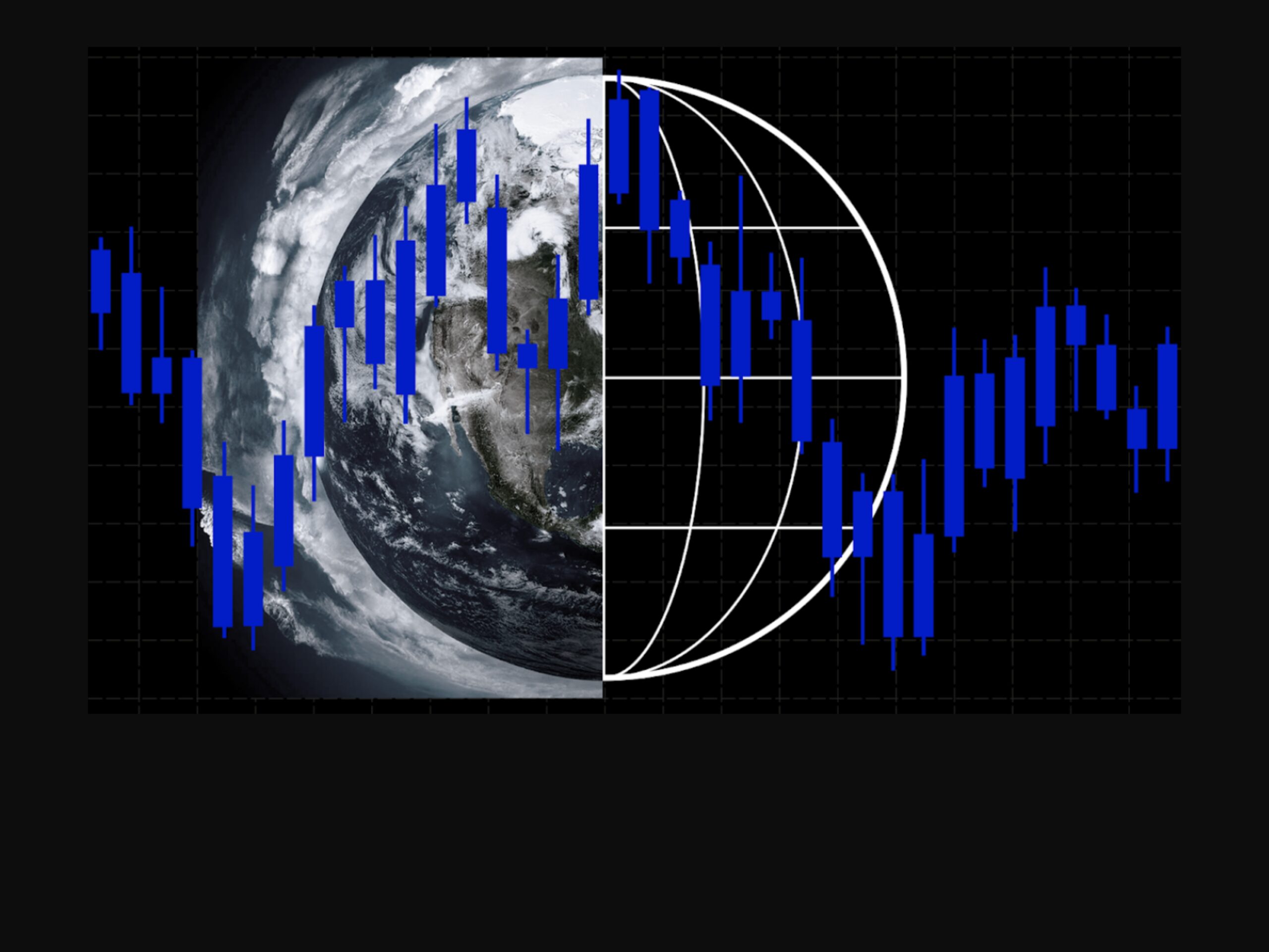 Earth diagram with a line graph overlaid