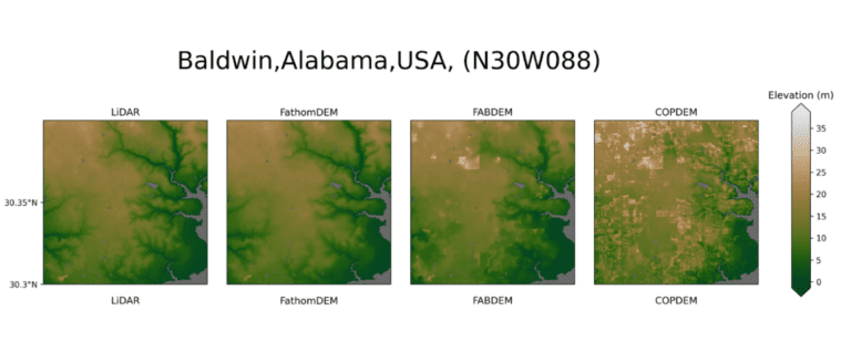 Fosdem Map FathomDEM Global Terrain Map Research