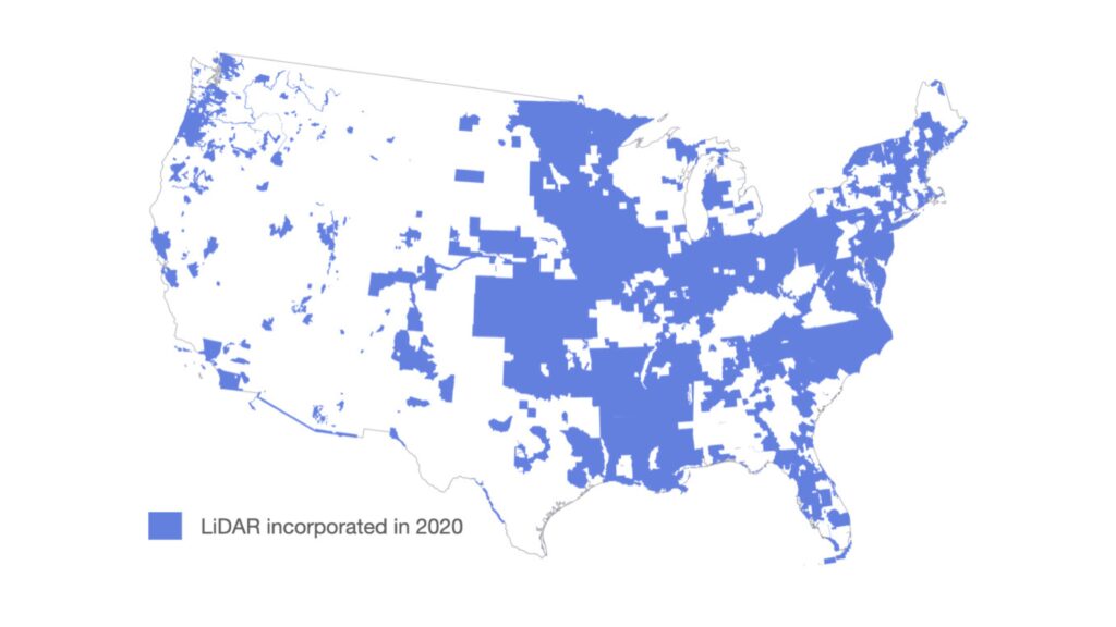 US coverage LiDAR 2020