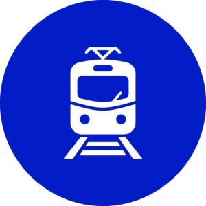 Train stops logo